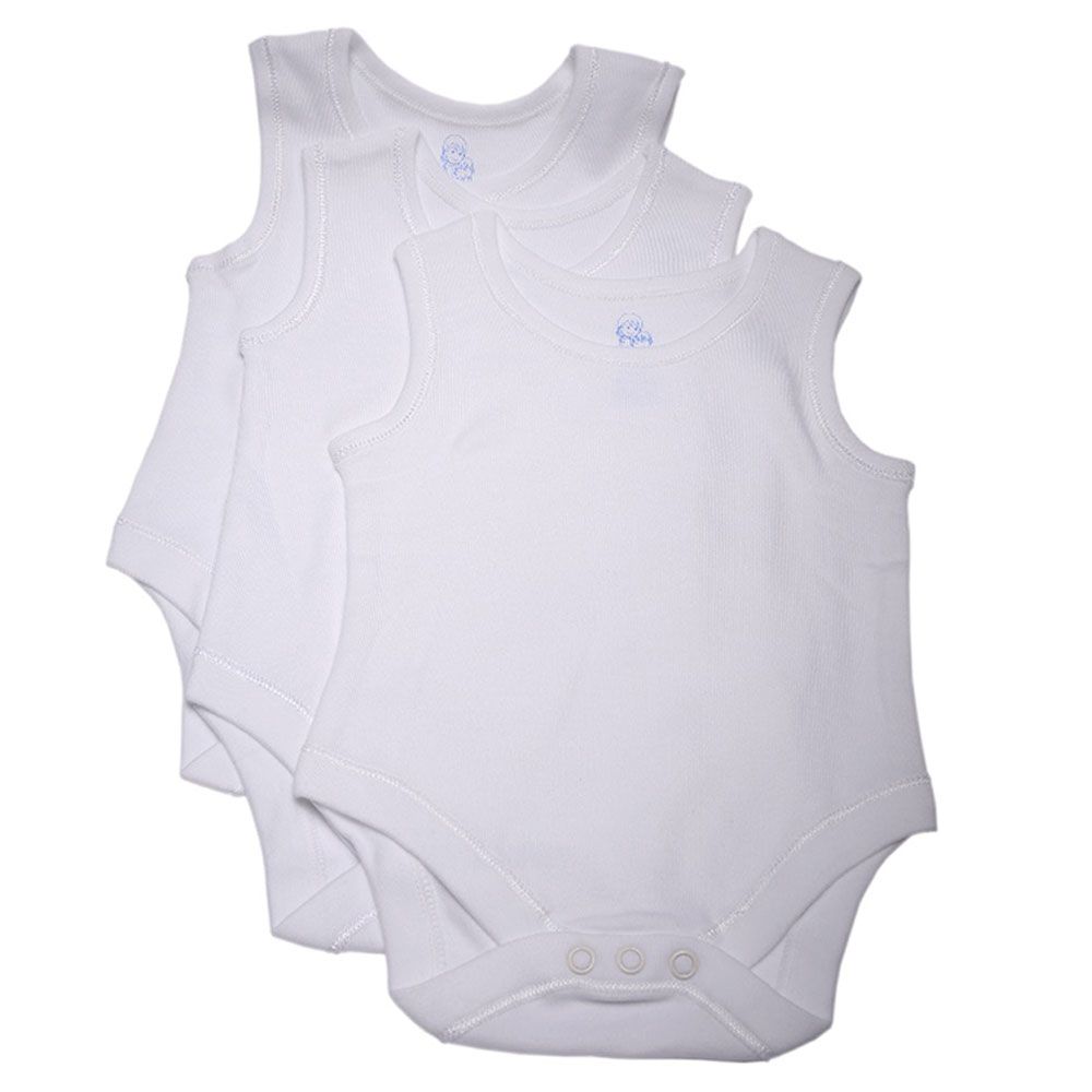 White sleeveless hot sale onesie